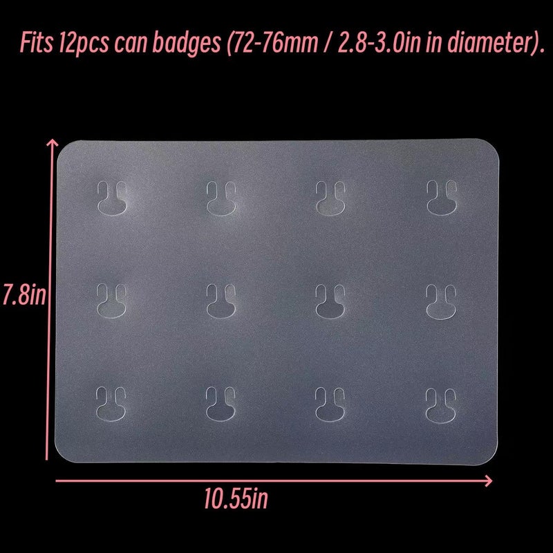 Tomcrazy 2Pack A4 Inserts for Ita Bag Buttons, Pin Holder Display 58mm/2.25 inch 75mm/3 inch Can Badge Board Decorate for Wego Ribbon ITABAG Ita-bags S Size 10.5×7.8inch Clear Window Bag Anime Fans | Line up neatly - Image 3